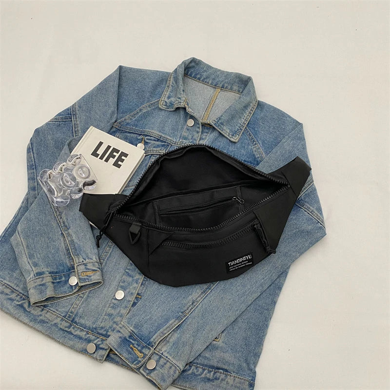 Sac banane léopard anti-vol en toile