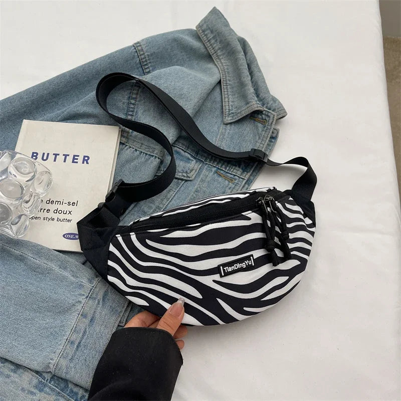 Sac banane léopard à bandoulière solide