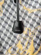 Cabas sac avec dessin de cheval Gris-Vert-Noir A-Rouge-Noir B-ShopGET® 