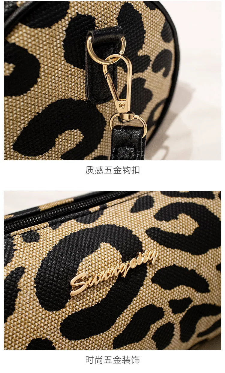 Sac banane cuir femme léopard