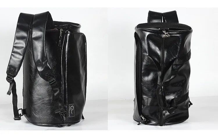 Sac polochon vintage de luxe Noir Jaune-Noir-Vert A-Vert B-ShopGET® 