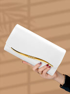 Pochette femme de luxe Blanc-Noir-Rouge-ShopGET® 