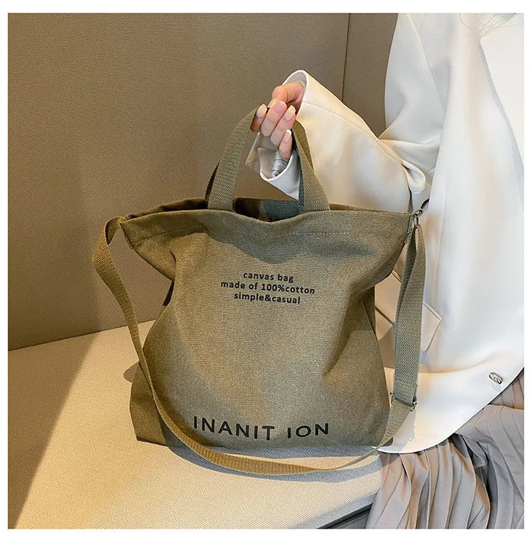 Sac de courses Japonaise Canvas Marron-kaki-Vert-Noir-Gris-ShopGET® 