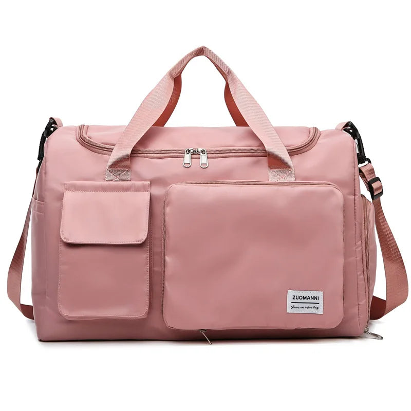 Sac weekend femme multipoches Lavender-Noir-Vert-Bleu-Rose-Pourpre-Gris-ShopGET® 