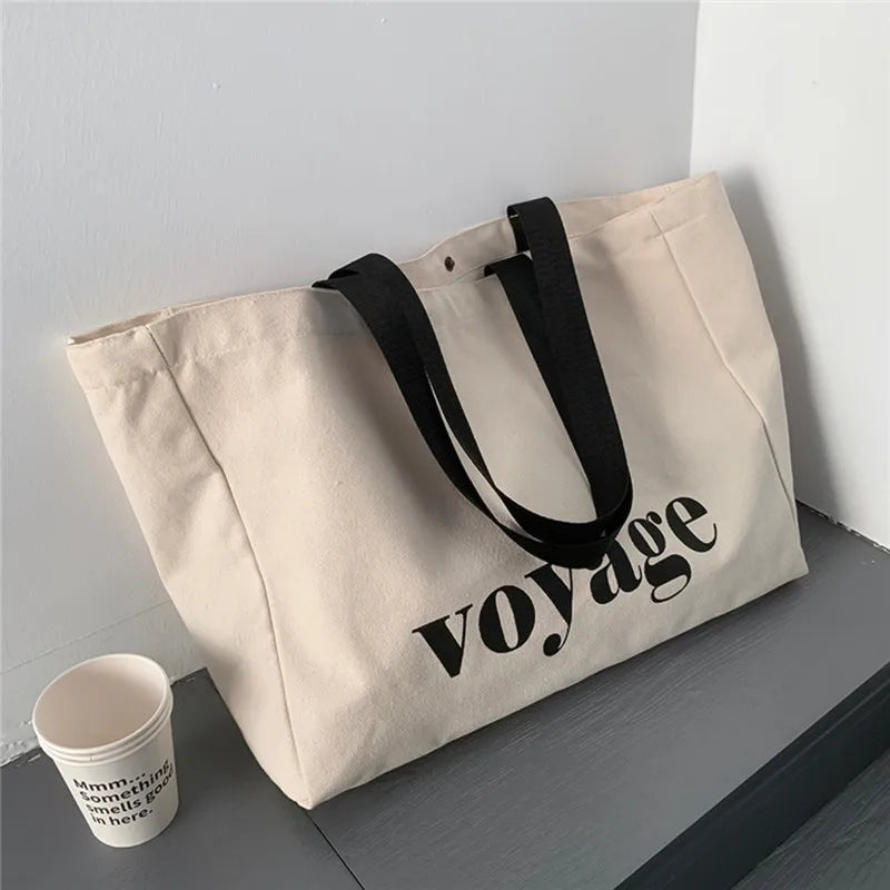 Cabas femme de voyage Beige / 43X32X10cm-ShopGET® 