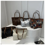 Sac cabas femme vintage Marron / 36x25x12cm-Argenté / 36x25x12cm-Beige / 36x25x12cm-Noir / 36x25x12cm-Multicolore / 36x25x12cm-ShopGET® 