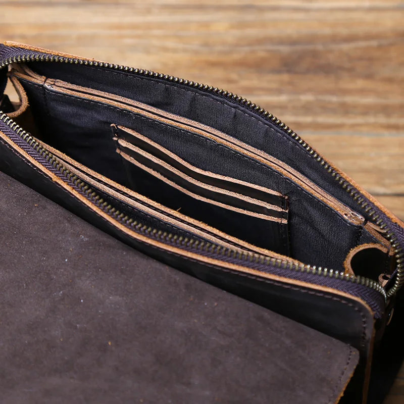 Pochette homme classe Dark brown-Retro Brown-ShopGET® 