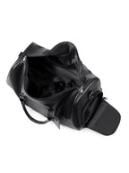 Sac weekend femme en cuir solide et premium Noir-ShopGET® 