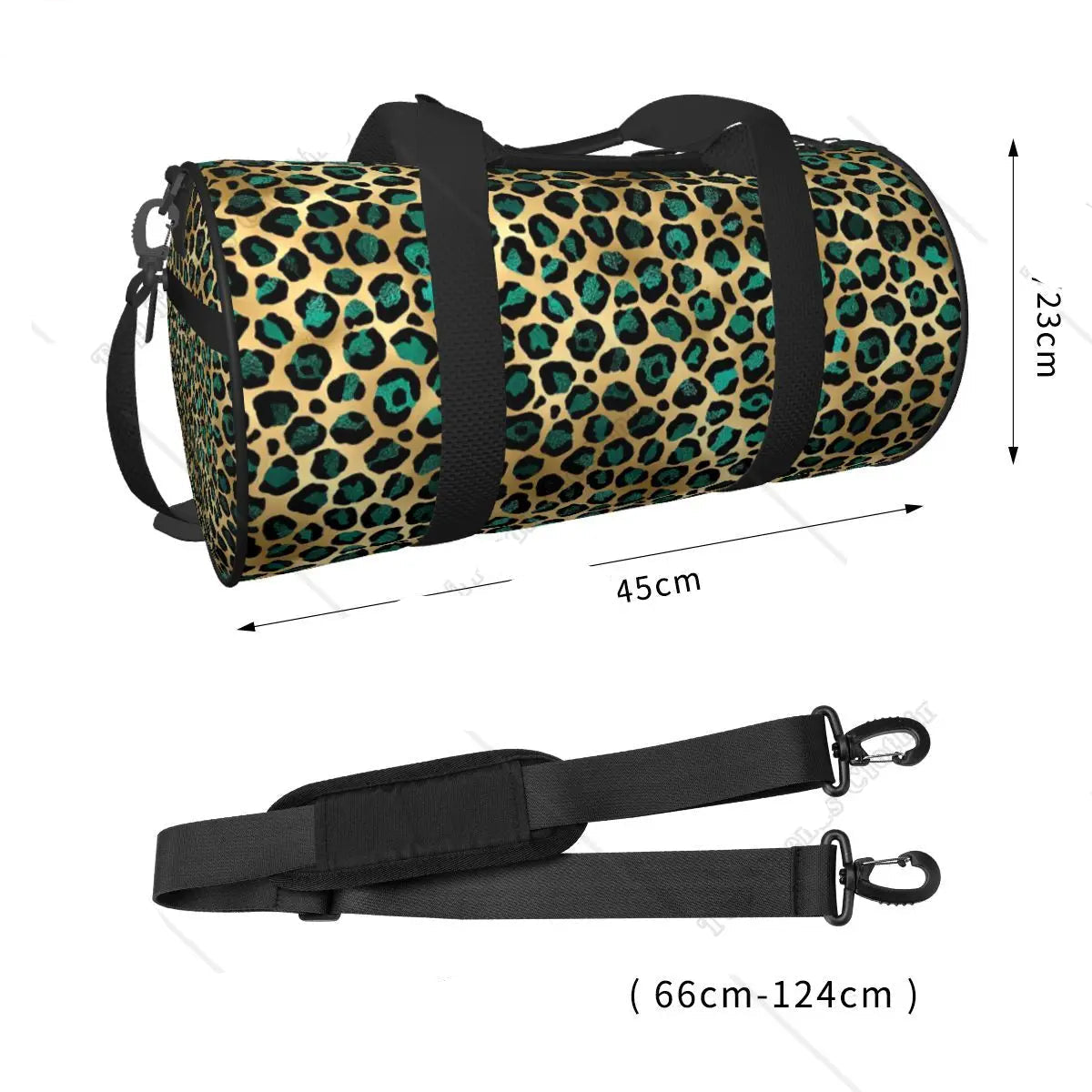 Sac polochon zebra léopard Léopard 45 x 23 cm-ShopGET® 