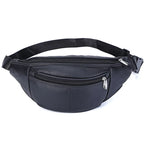 Sac banane en cuir multipoche homme