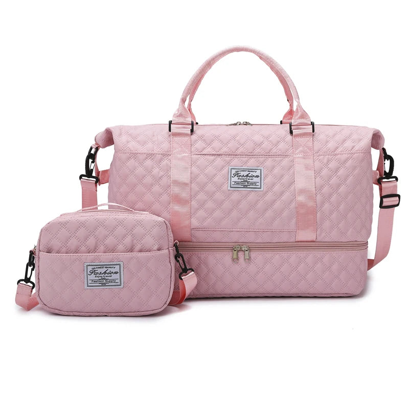 Sac weekend femme tissu Rose-Bleu-Blanc-Pourpre-Gris-Noir-ShopGET® 