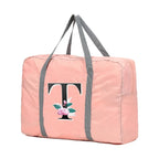 Sac weekend femme lettre prénom de S à Z Rose-S-W-V-U-T-Z-Y-X-ShopGET® 