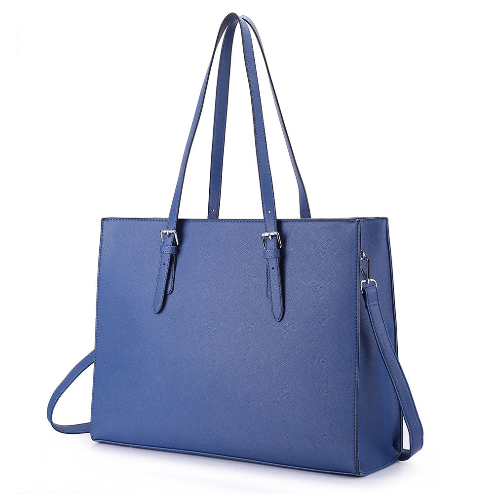 Sac cabas femme PU Leather Noir-Marron-Bleu-ShopGET® 