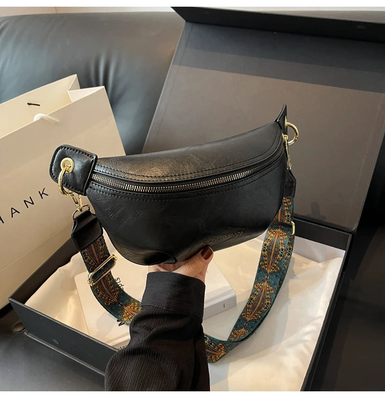 Sac banane en cuir artificiel femme