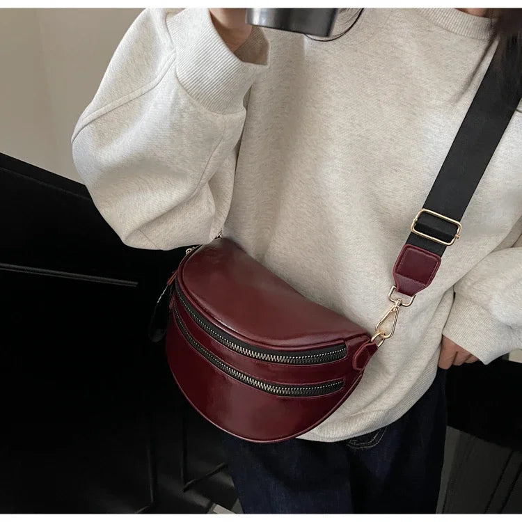 Sac banane femme chic à fermeture éclair