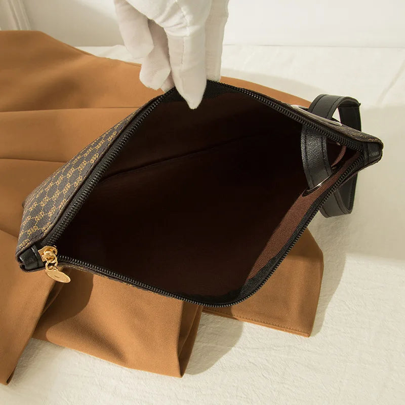 Pochette cuir femme Marron-Rose-Noir-ShopGET® 