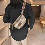 Sac banane femme chic déco géométrique & lettre