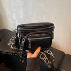 Petit sac banane cuir souple femme