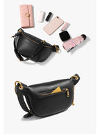 Sac banane en cuir marron authentique