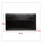 Sac pochette femme cuir slim Bleu-Noir-Rouge-Vert-ShopGET® 