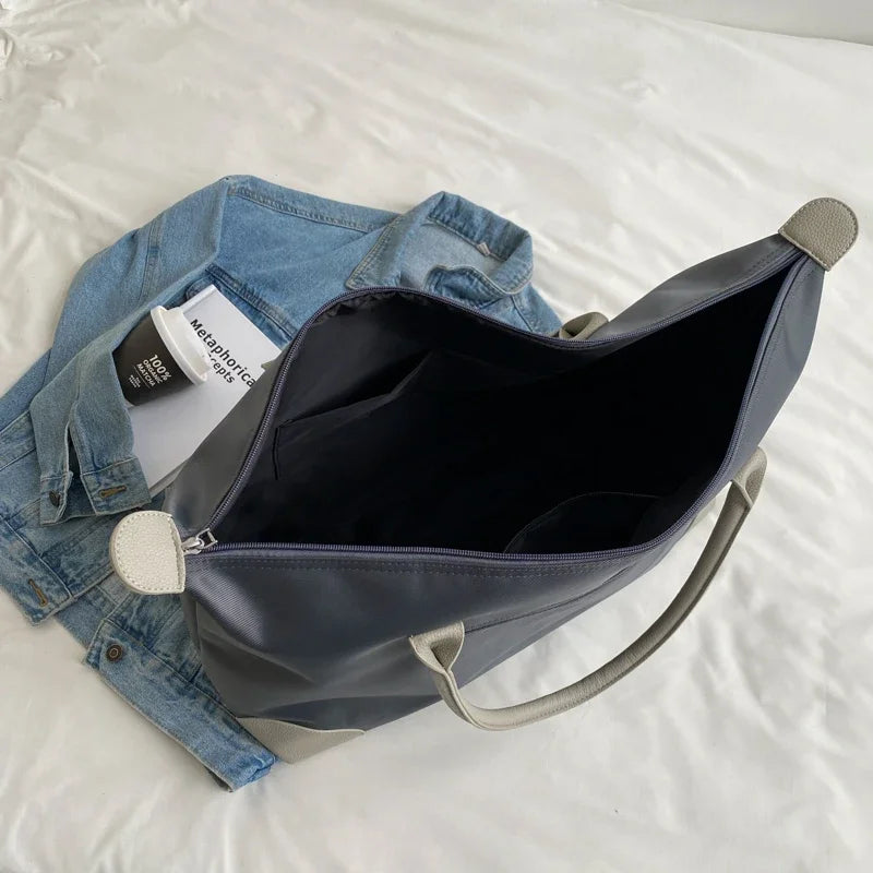 Petit sac weekend femme Gris-Rouge-Noir-ShopGET® 