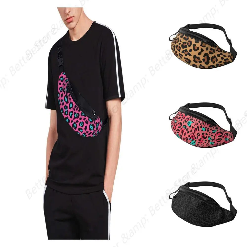 Sac banane léopard multicolore homme et femme