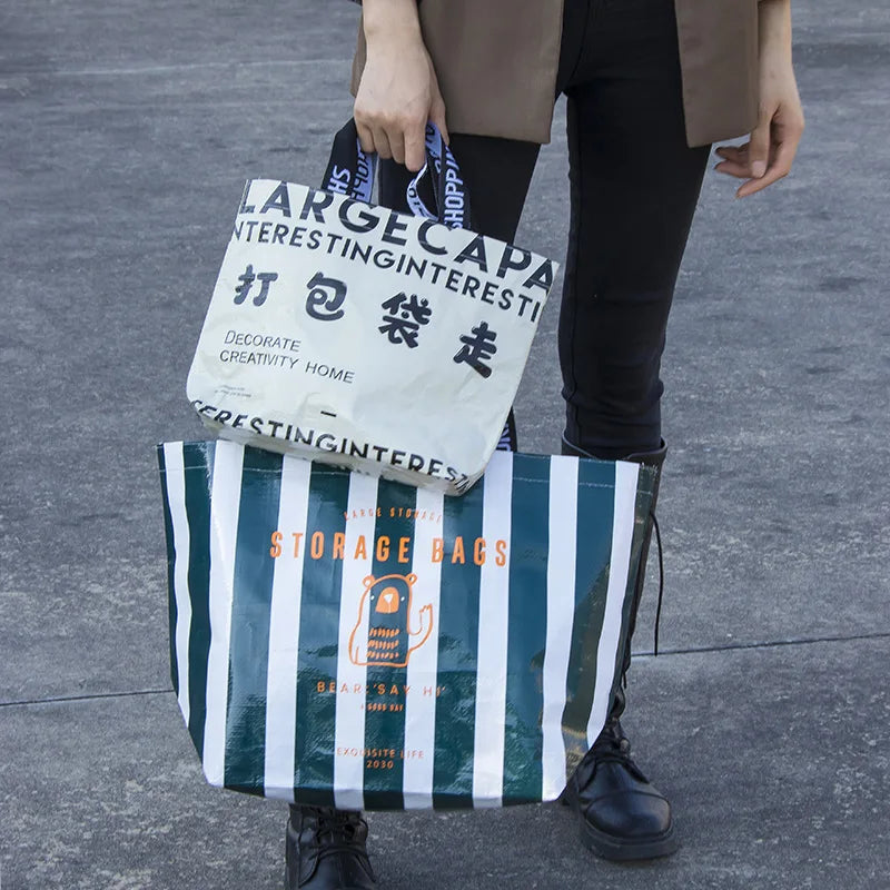 Sac de courses tote bag Blanc Small-Beige Small-Beige Large-Jaune Small-Stripe Large-Vert Large-ShopGET® 