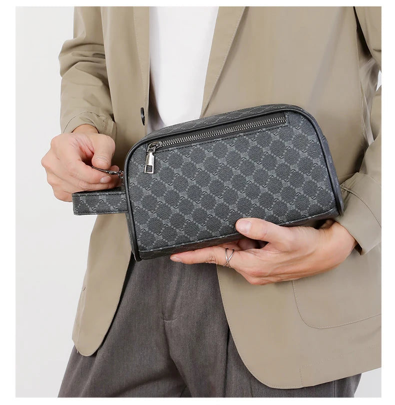 Trousse de toilette homme chic à décor plaid - ShopGET®