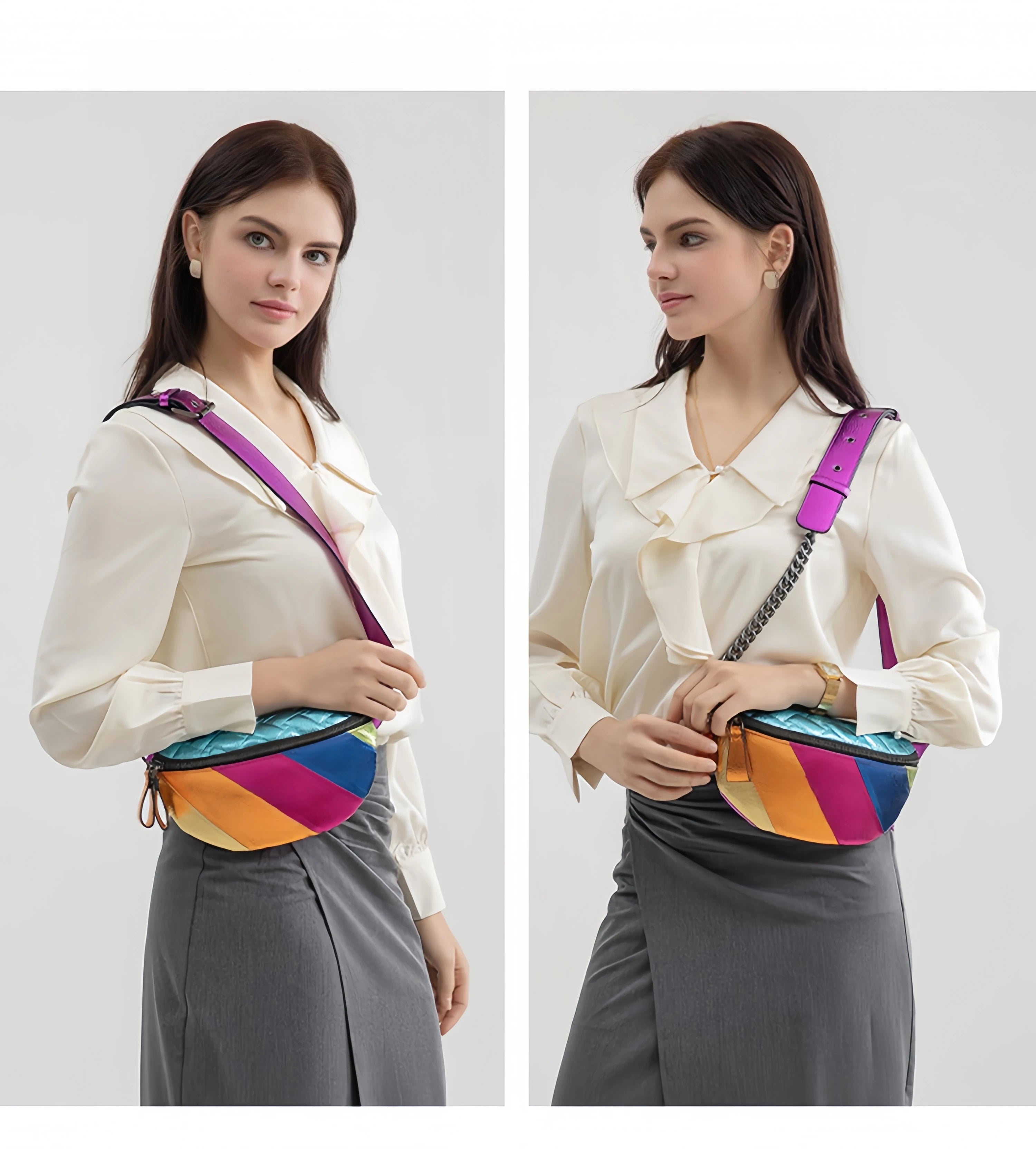 sac banane femme tendance en cuir Pu