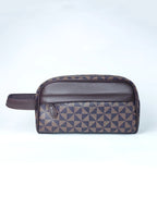 Sacoche pochette homme  en cuir Marron-Noir-ShopGET® 