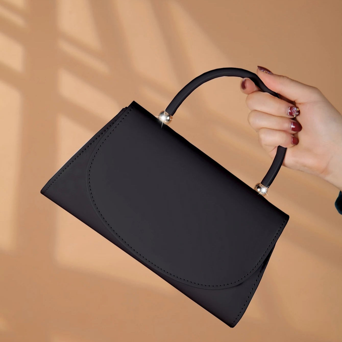 Sac pochette femme  noir Noir-Blanc-ShopGET® 