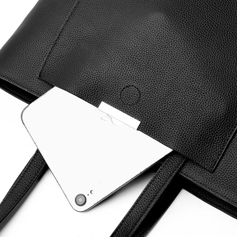 Sac cabas noir Guislaine Gris / 34cm 14cm 27cm-Noir / 34cm 14cm 27cm-Bleu / 34cm 14cm 27cm-ShopGET® 