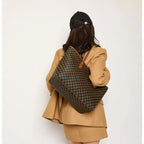 Sac cabas femme de très haute qualité Beige-kaki-Marron-ShopGET® 