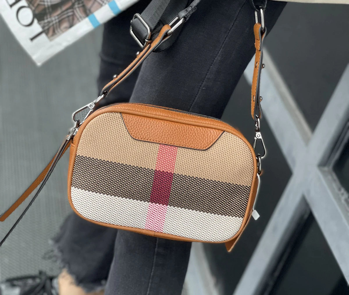 Sac banane cuir femme chic  rectangulaire