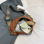 Sac banane en cuir noir femme