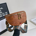 Sac banane en cuir noir femme