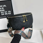 Sac banane en cuir noir femme