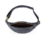 Sac banane en cuir noir homme original