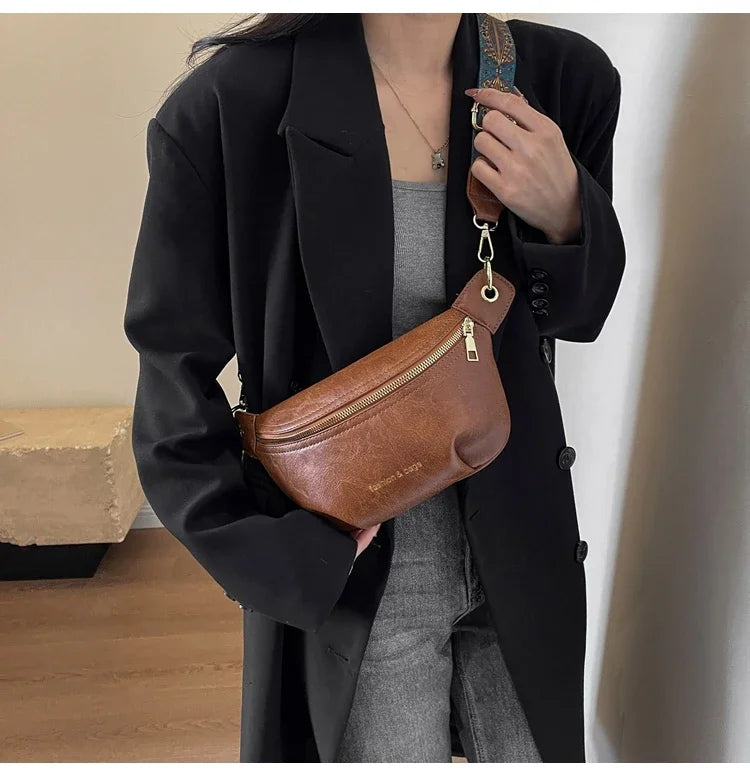 Sac banane femme cuir noir - ShopGET®