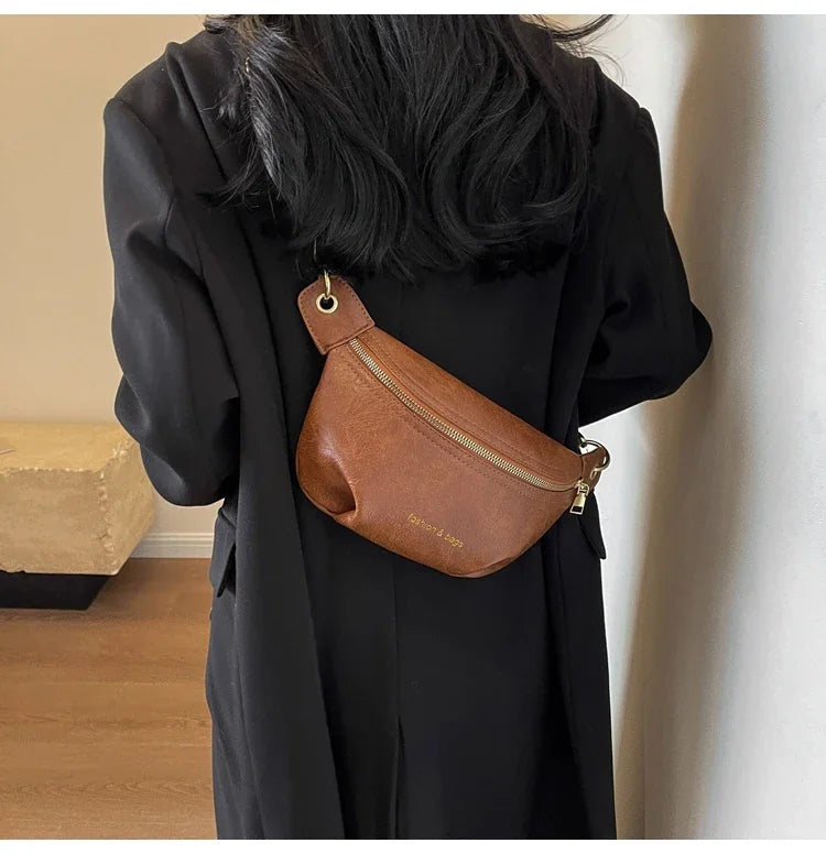 Sac banane femme cuir noir - ShopGET®