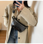 Sac banane femme cuir noir - ShopGET®