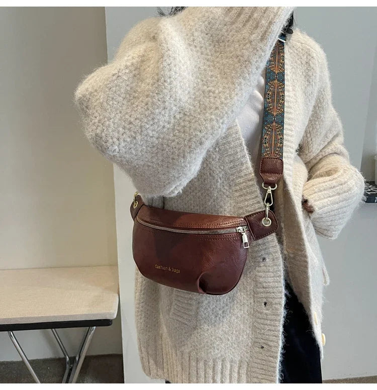 Sac banane femme cuir noir - ShopGET®