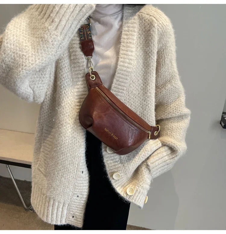 Sac banane femme cuir noir - ShopGET®