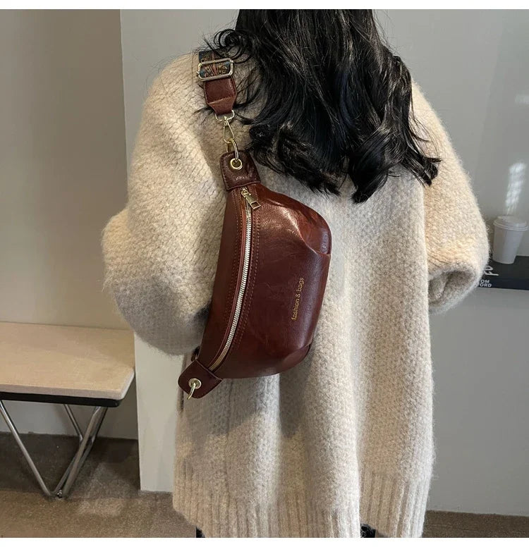 Sac banane femme cuir noir - ShopGET®