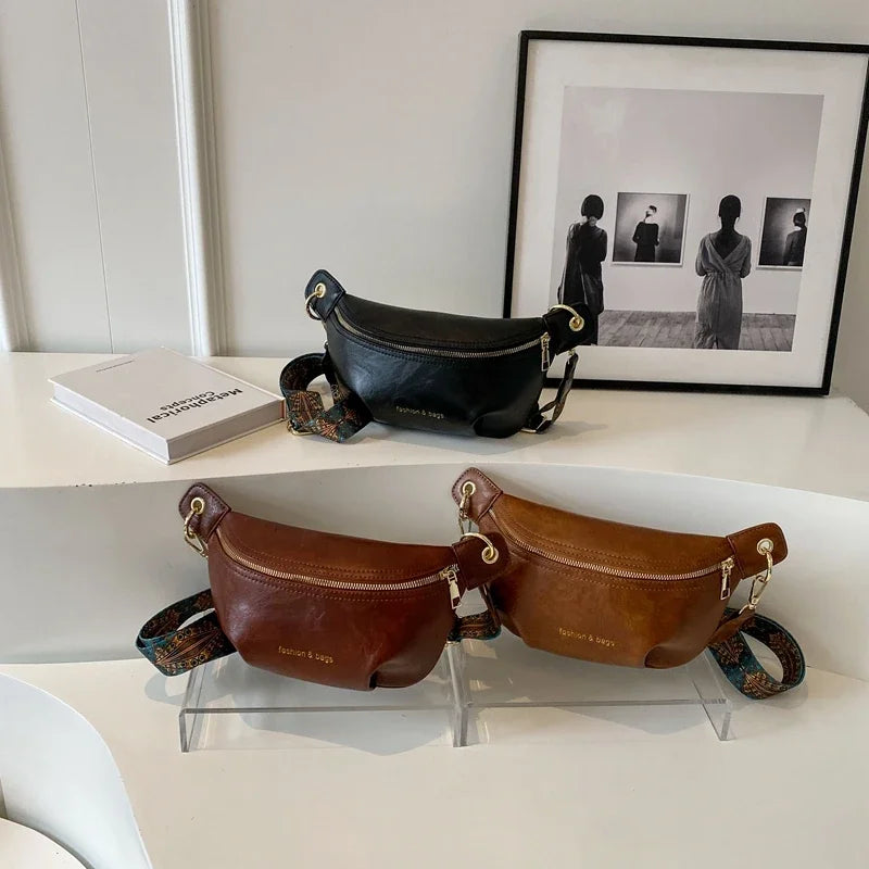 Sac banane femme cuir noir - ShopGET®