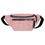 Sac banane femme moumoute noir en velours - ShopGET®