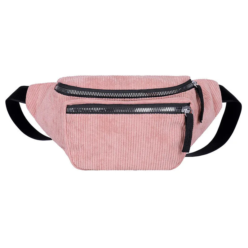 Sac banane femme moumoute noir en velours - ShopGET®