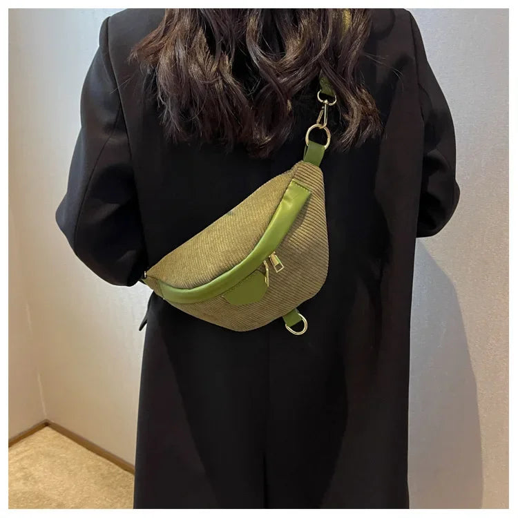 Sac banane femme velours noir - ShopGET®