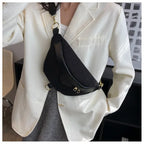 Sac banane femme velours noir - ShopGET®