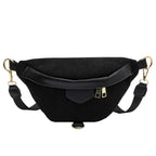 Sac banane femme velours noir - ShopGET®